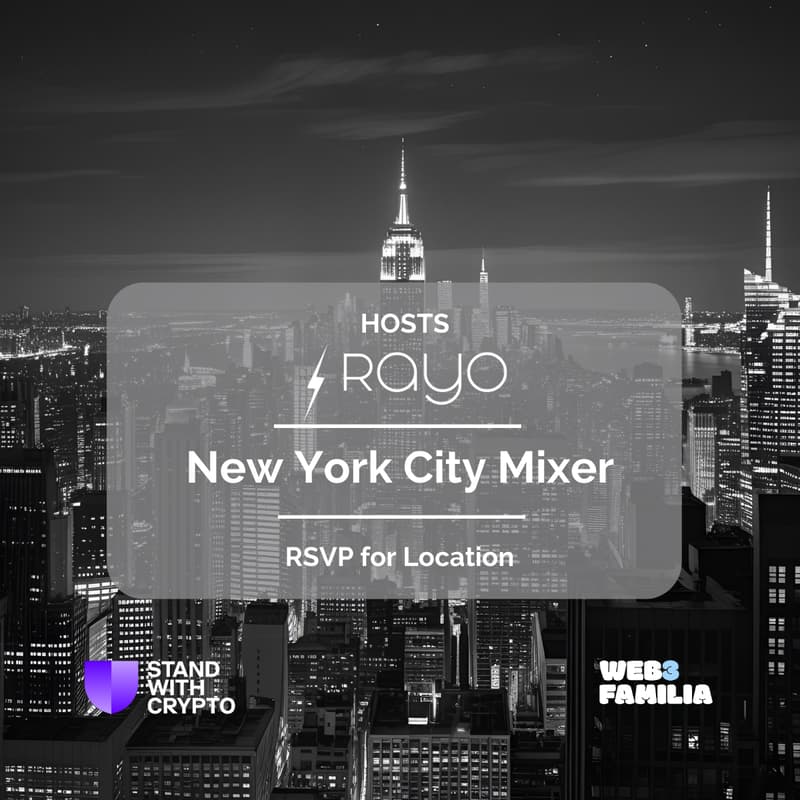 Cover Image for Code, Capital & Community NYC Fall Mixer with Rayo Capital, Stand With Crypto and Friends