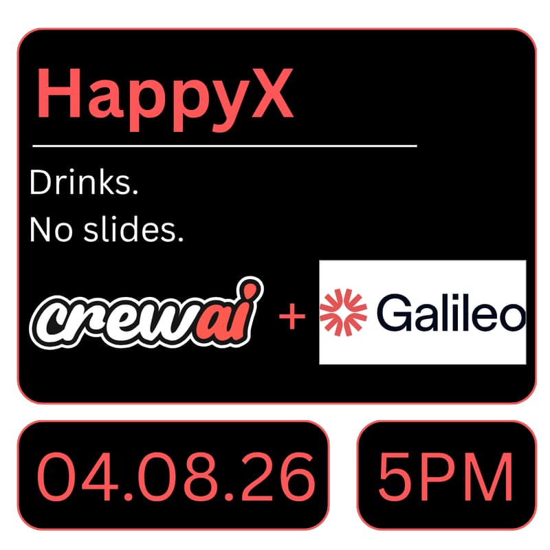 Cover Image for HappyX: Happy Hour with CrewAI and Galileo