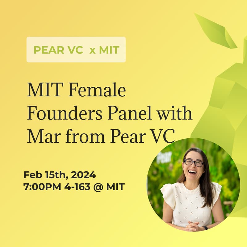 Cover Image for Pear @ MIT: Female Founders Panel