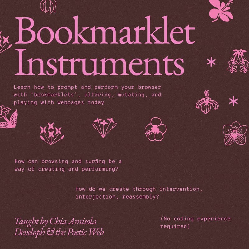Cover Image for Bookmarklet Instruments: A Workshop by Chia Amisola
