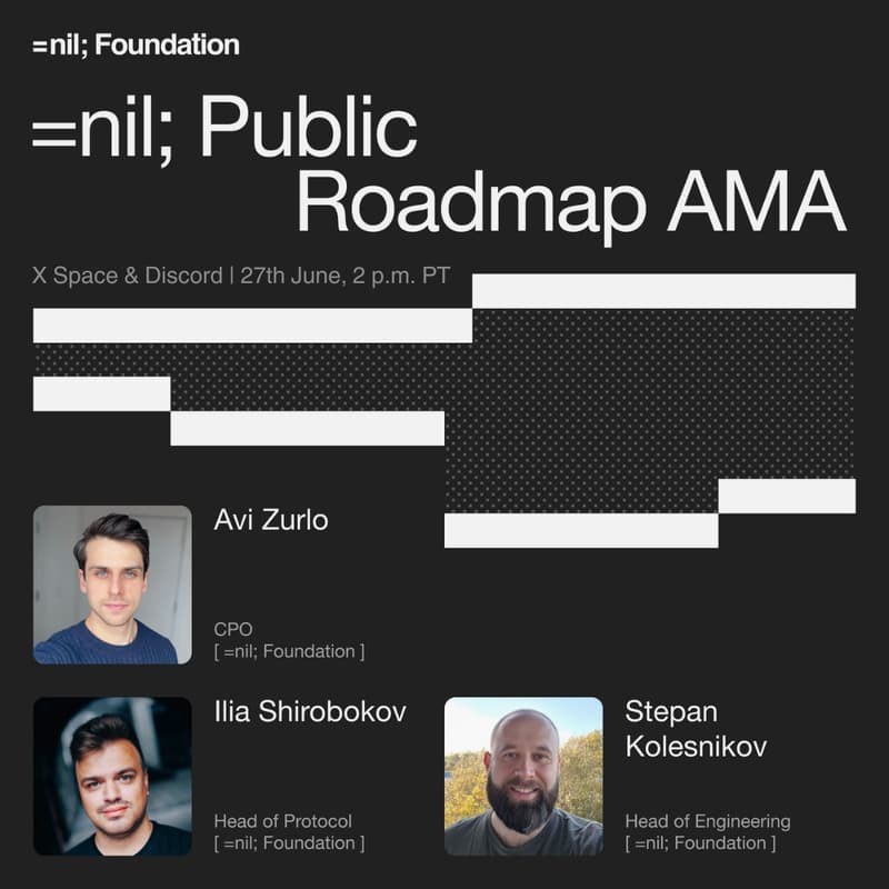 Cover Image for =nil; Public Roadmap AMA