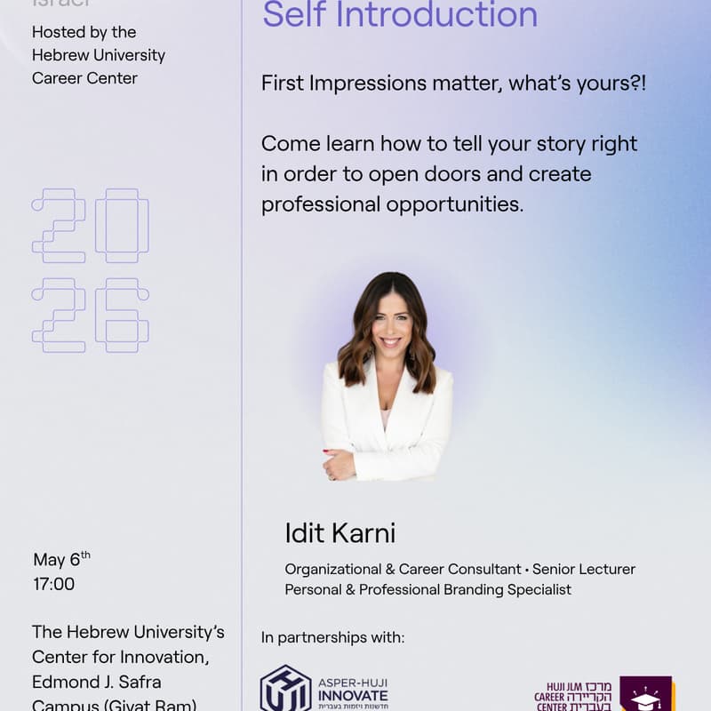 Cover Image for Nucleate HUJI: Personal Branding & Self Introduction