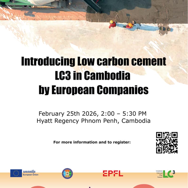 Cover Image for Introducing Low Carbon Cement LC3 in Cambodia by European companies