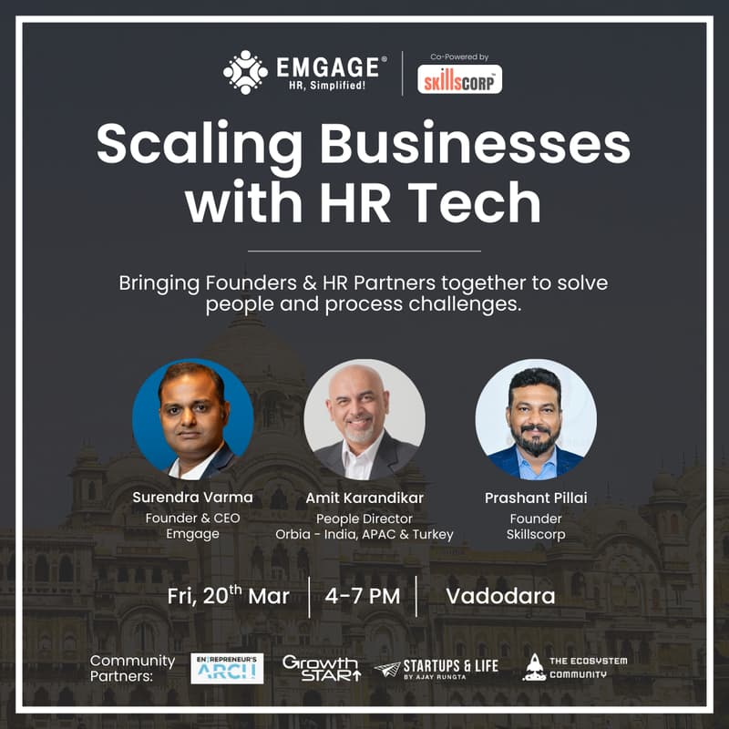 Cover Image for Scaling Businesses with HRTech - Vadodara Edition