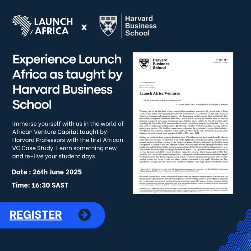 Cover Image for Experience Launch Africa as taught by Harvard Business School