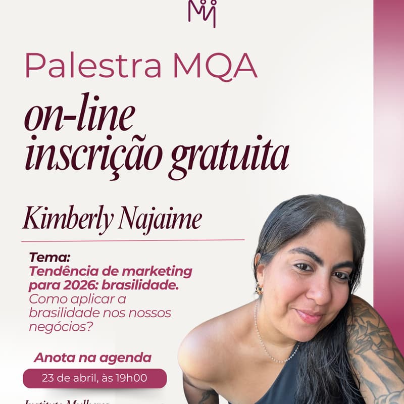Cover Image for 🎯Palestra: Tendência de marketing para 2026: Brasilidade. Como aplicar nos nossos negócios? Com Kim Najaime (Kim)