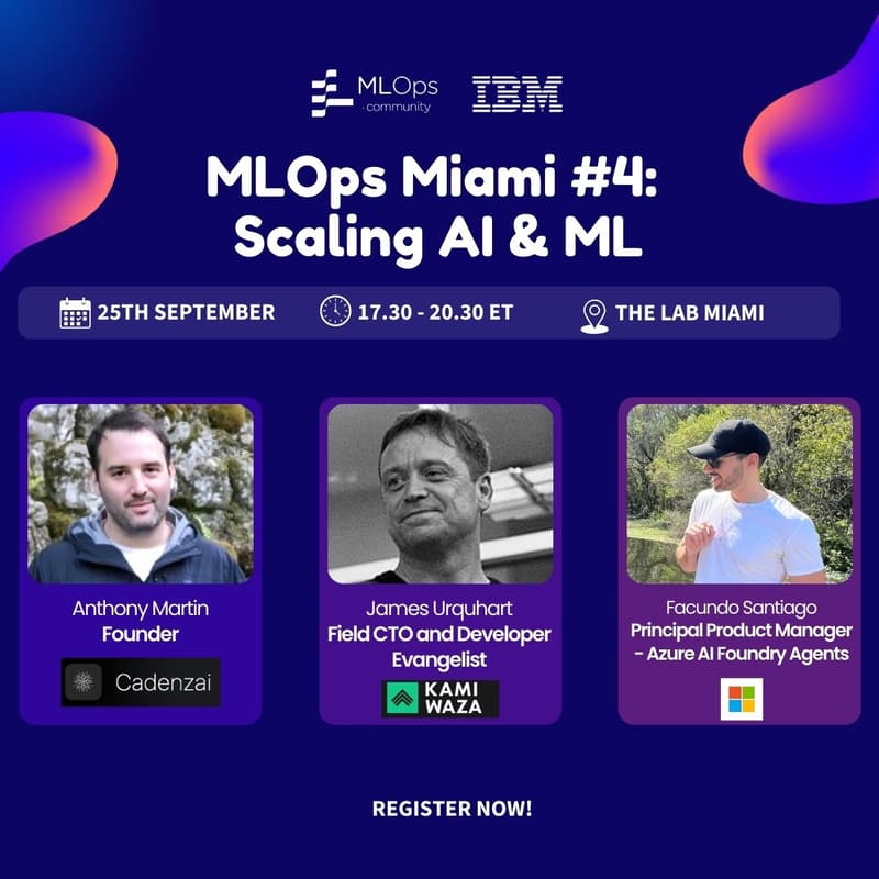 Cover Image for MLOps Miami #4: Scaling AI & ML