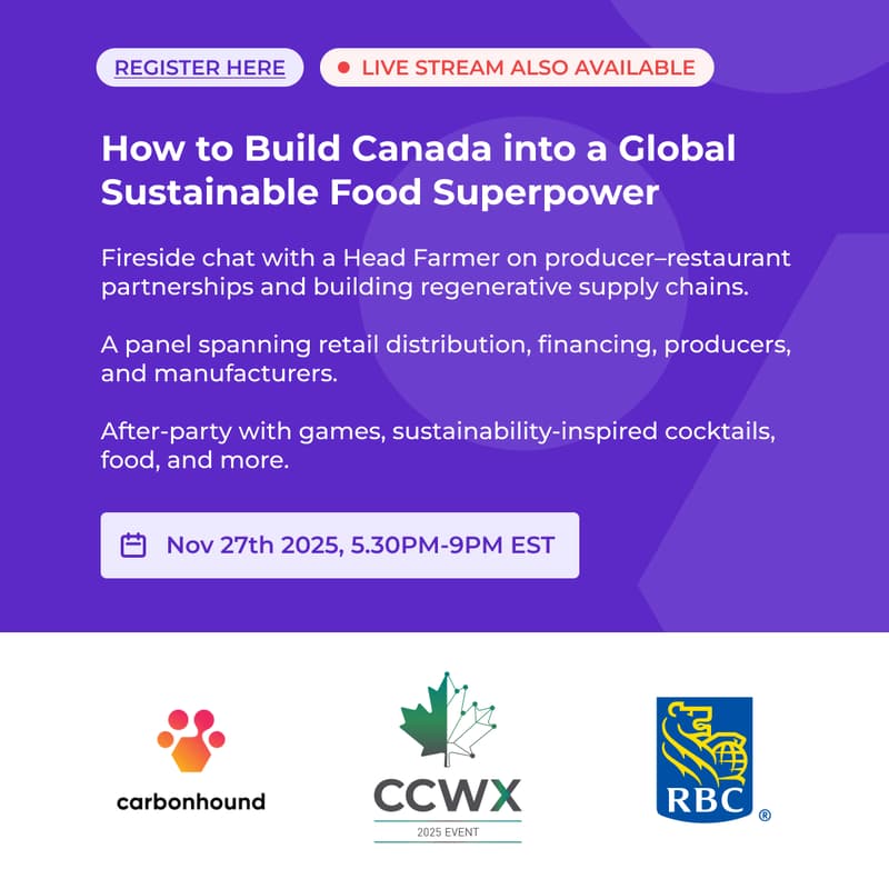 Cover Image for How to Build Canada into a Global Sustainable Food Superpower (In-person & Virtual)