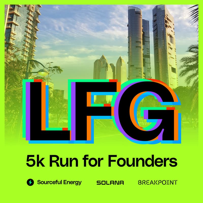 Cover Image for LFG 5K Founders Run Early-Bird Edition. Hosted by Sourceful Energy.