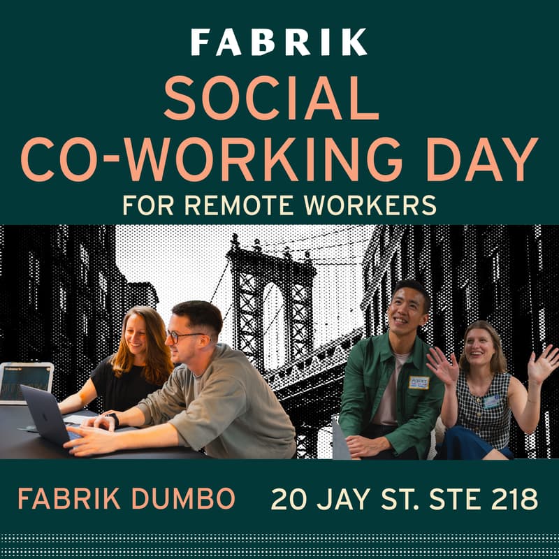 Cover Image for Social Co-Working Day at Fabrik DUMBO