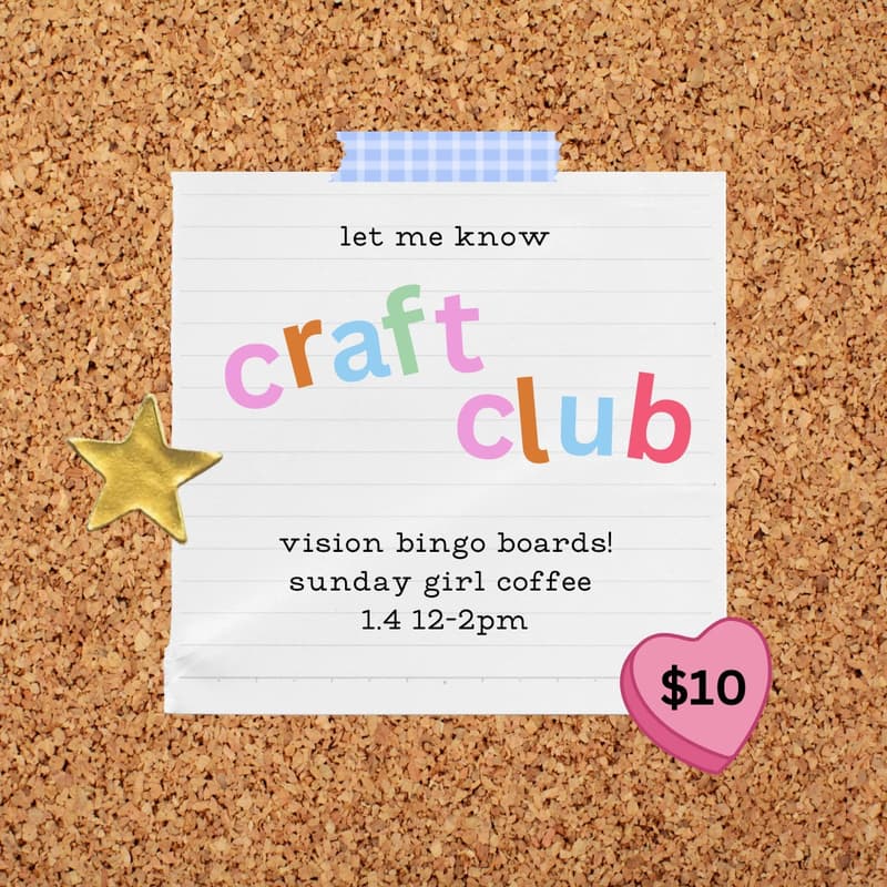 Cover Image for craft club: 2025 bingo boards!