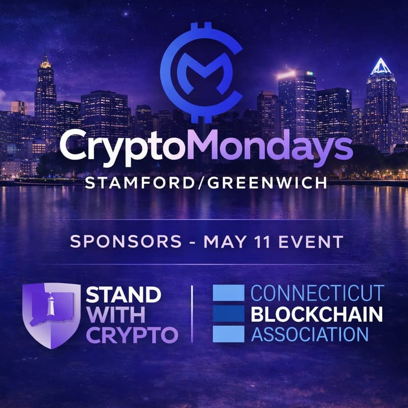 Cover Image for CryptoMondays Stamford/Greenwich - Monday, May 11 - Featuring A Fireside Chat With Jeffrey Wallis, CEO Of N3XT, A Full-Reserve Digital Bank