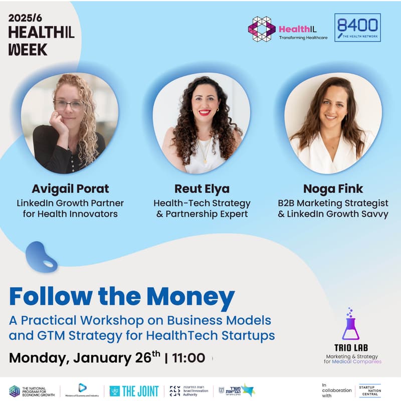 Cover Image for Follow the Money:                   A Practical Workshop on Business Models and GTM Strategy for HealthTech Startups