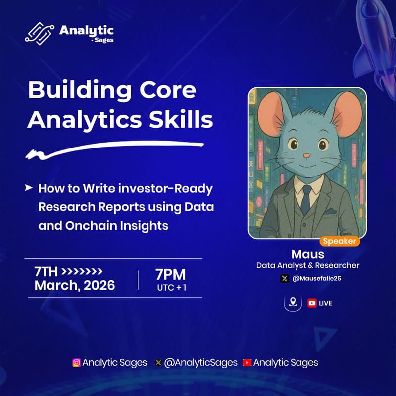 Cover Image for How to Write Investor-Ready Research Reports Using Data and Onchain Insights | Free Webinar with Mr. Maus