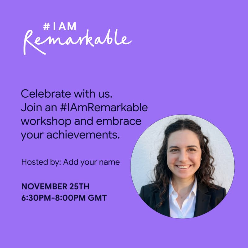 Cover Image for #IAmRemarkable workshop: Confidence & self‑advocacy workshop