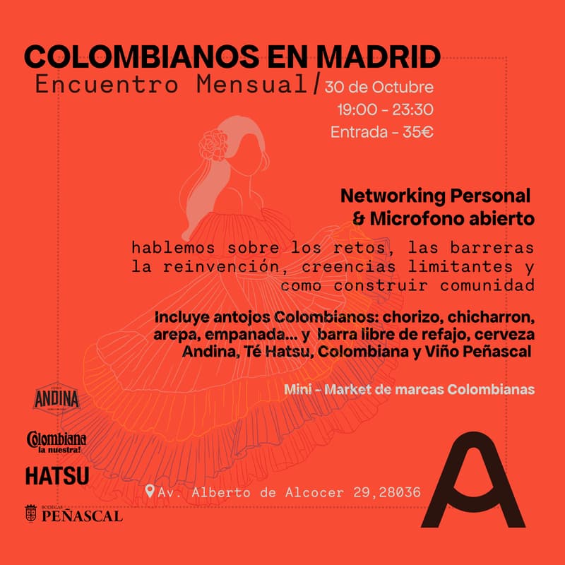 Cover Image for Colombianos en Madrid - Encuentro de Networking personal + microfono abierto