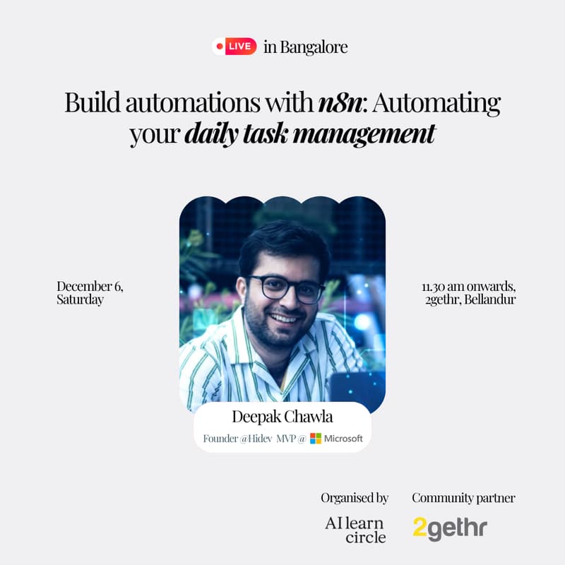 Cover Image for Build your first automation with n8n: Automating your daily task management