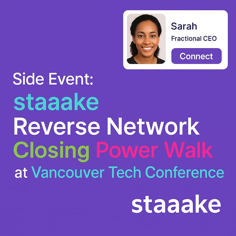Side Event: staaake Reverse Network Closing Power Walk at Vancouver AI ...