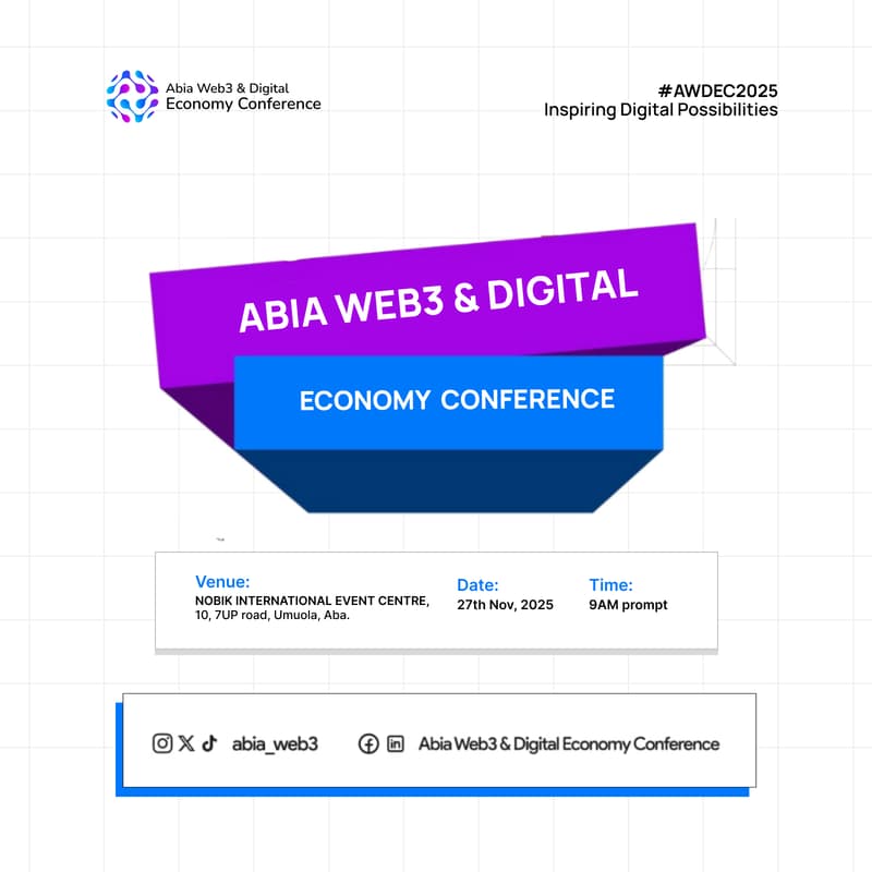 Cover Image for ABIA WEB3 & DIGITAL ECONOMY CONFERENCE'25  (AWDEC2025)