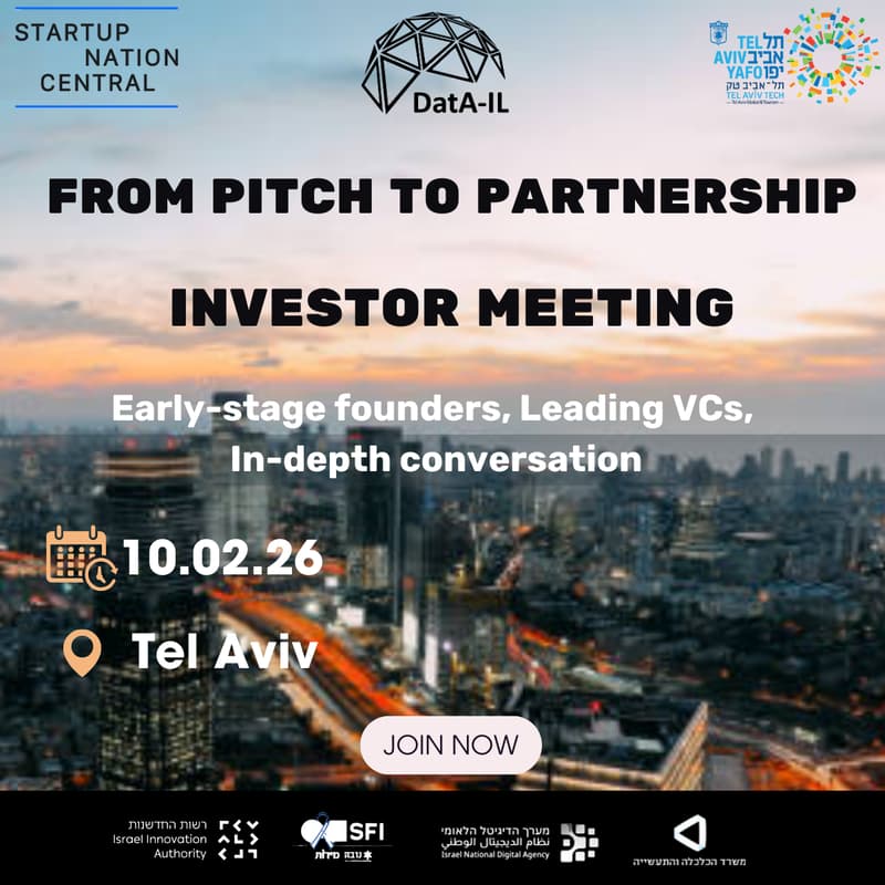 Cover Image for From Pitch to Partnership AI מפגש משקיעים ויזמי