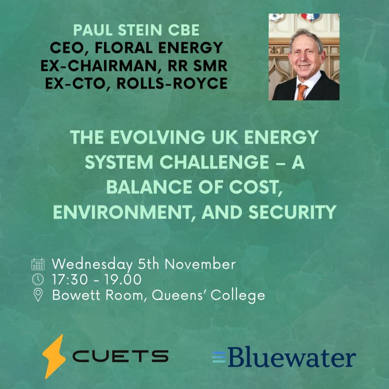 Cover Image for CUETS on The Evolving UK Energy System Challenge - A Balance of Cost, Environment, and Security