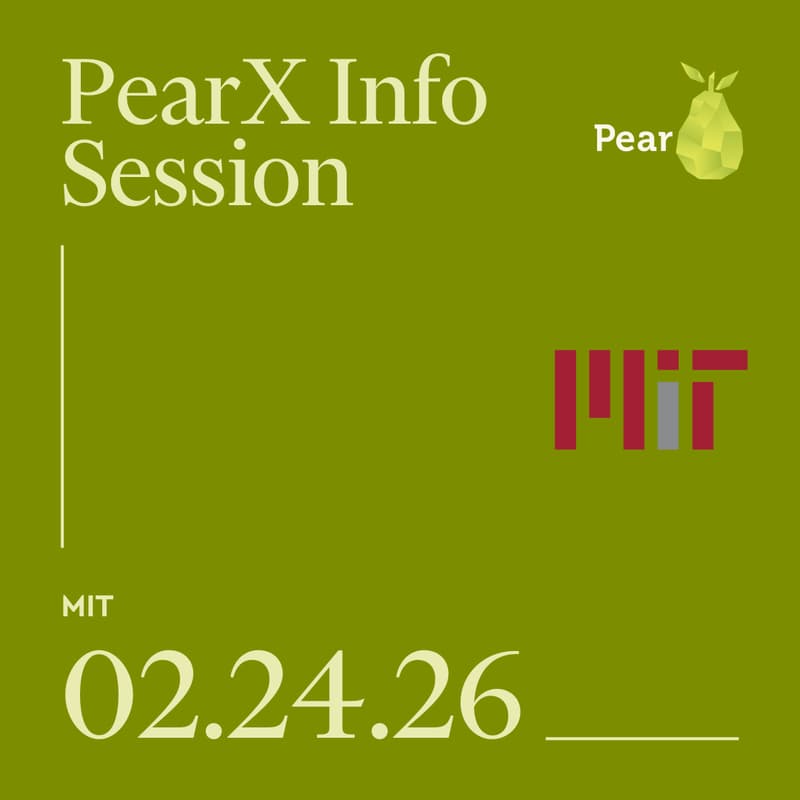 Cover Image for PearX Info Session + Founder Fireside (MIT)