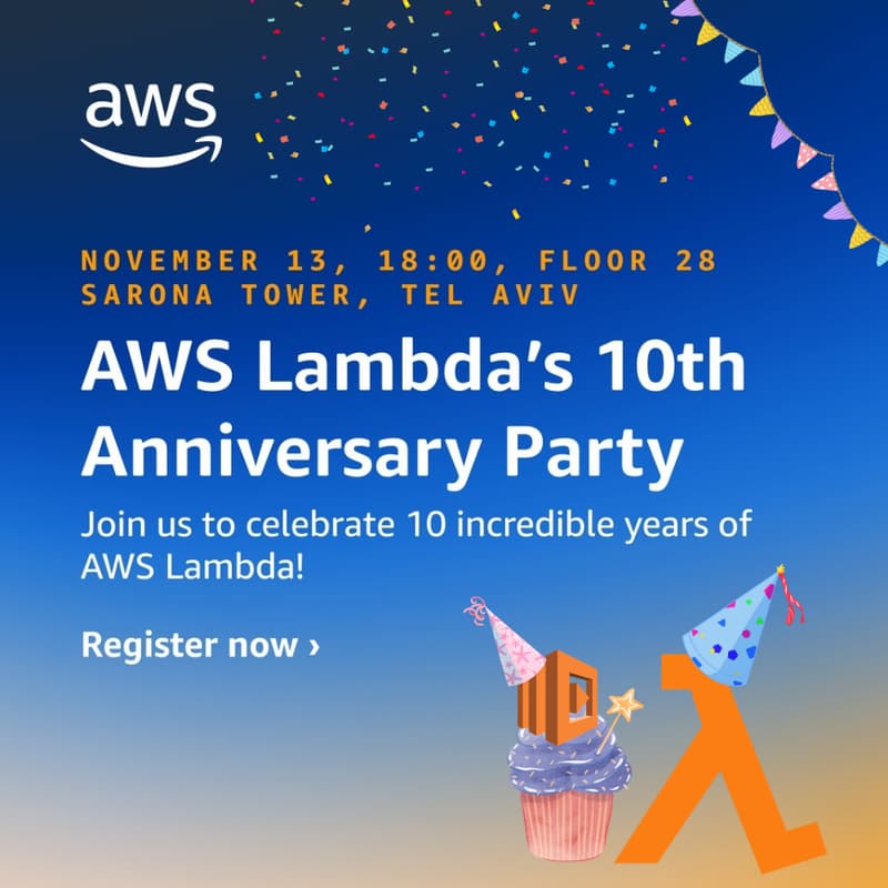 Cover Image for AWS Lambda’s 10th Anniversary Party