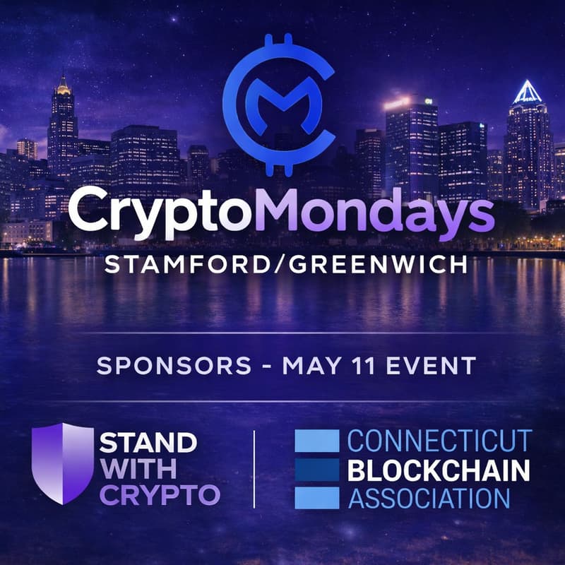 Cover Image for CryptoMondays Stamford/Greenwich - Monday, May 11 - Featuring A Fireside Chat With Jeffrey Wallis, CEO Of N3XT, A Full-Reserve Digital Bank