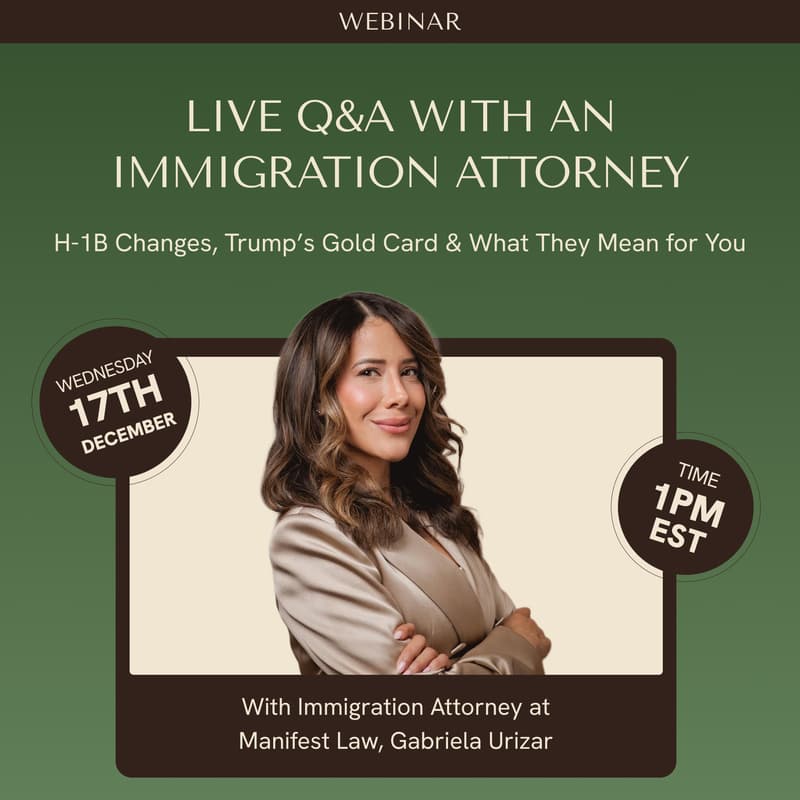 Cover Image for Live Q&A with an Immigration Attorney: H-1B Changes, Trump’s Gold Card & What They Mean for You