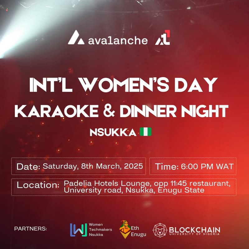 Cover Image for Avax Int'l Women's Day Karaoke & Dinner Night, Nsukka