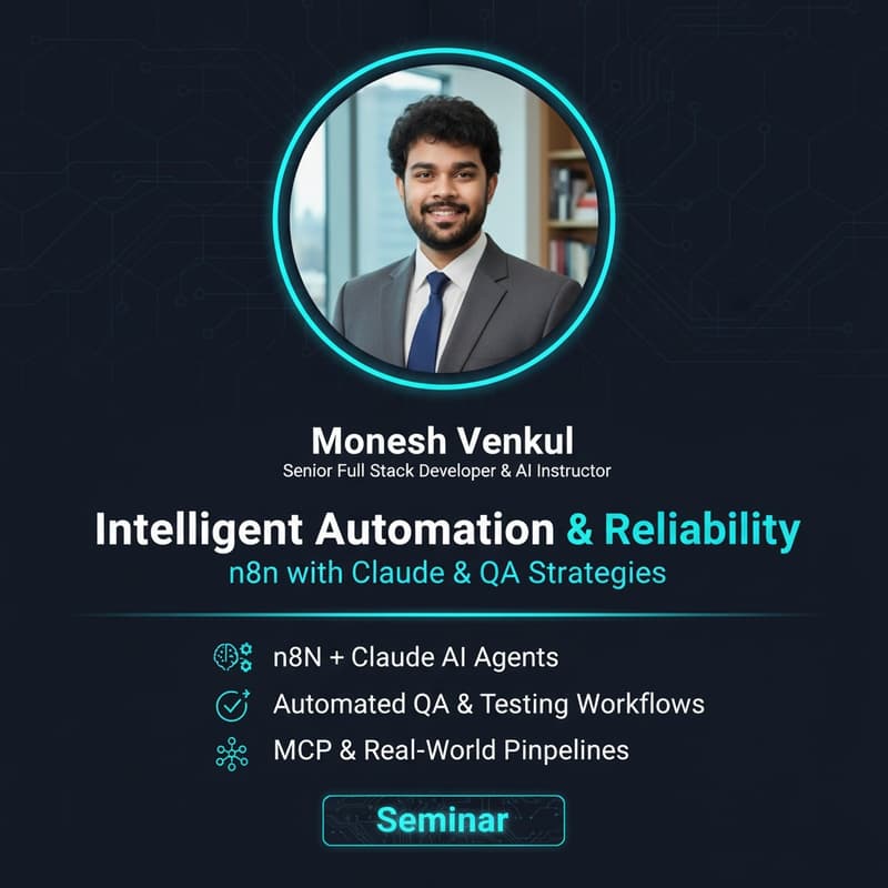 Cover Image for Intelligent Automation & Reliability: n8n with Claude & QA Strategies