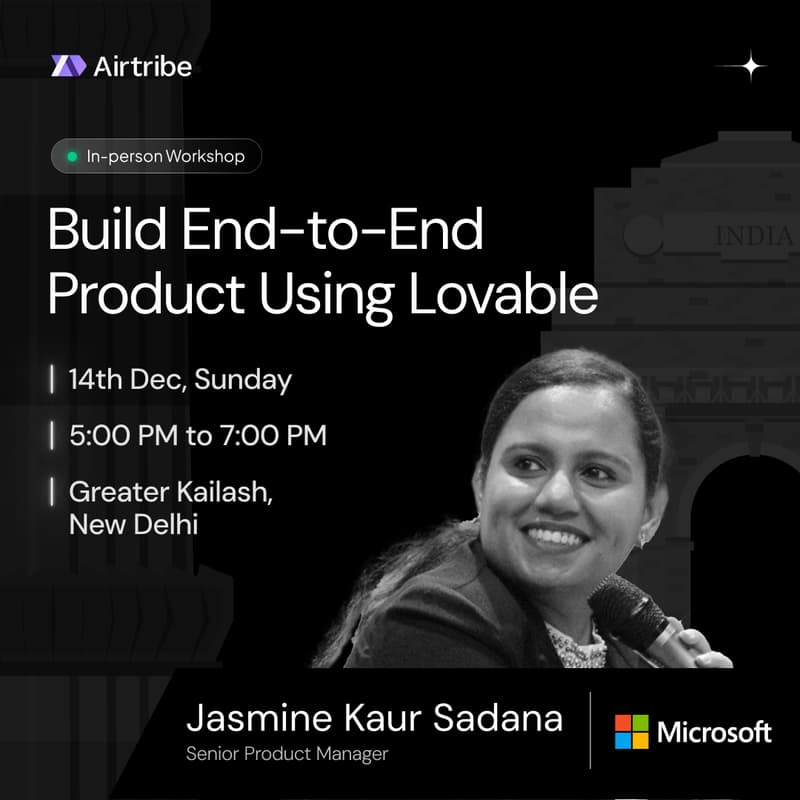 Cover Image for Workshop: Build an End-to-End Product Using Lovable - Delhi Edition