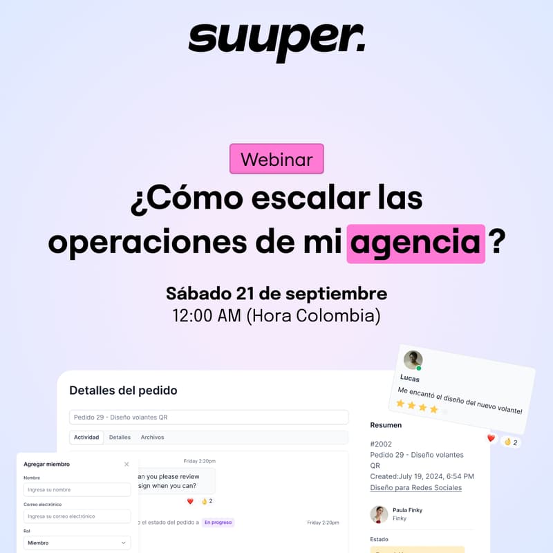 Foto de portada de ¿Cómo escalar las Operaciones de tu Agencia? - Con Samuel de Suuper