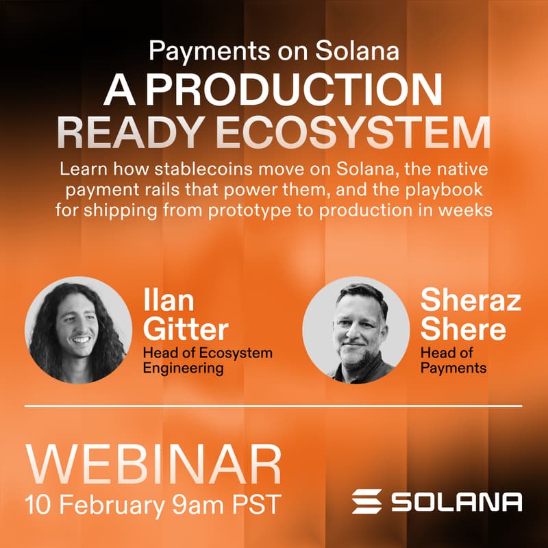 Cover Image for Webinar: Payments on Solana