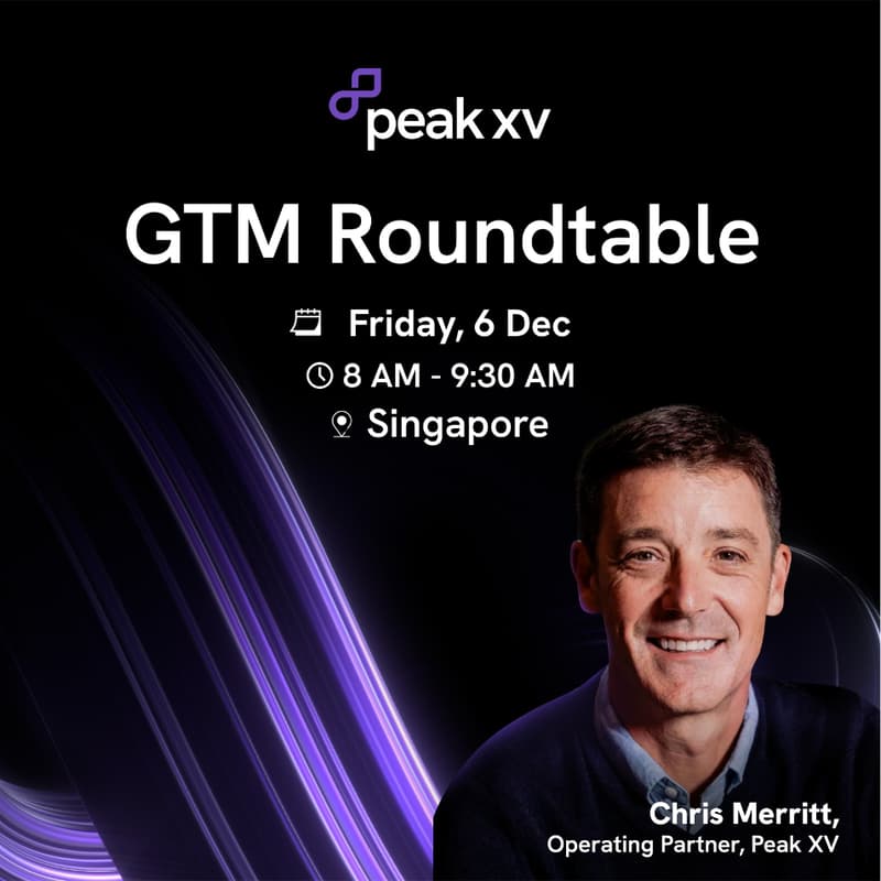 Cover Image for GTM Breakfast Roundtable with Chris Merritt, Operating Partner, Peak XV