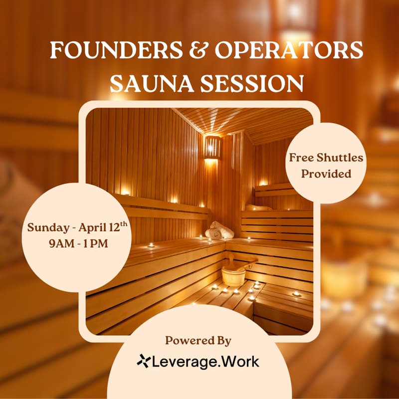 Cover Image for Sweat it off | Founders & Operators Sauna Session