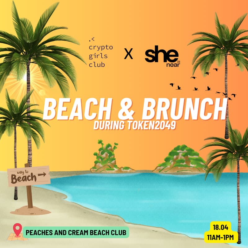 Cover Image for Beach & Brunch w/ crypto girls club and She is NEAR 🌴