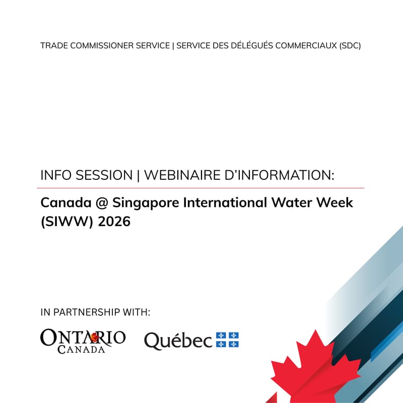 Cover Image for Info Session: Canadian Delegation to Southeast Asia & Singapore International Water Week (SIWW) 2026