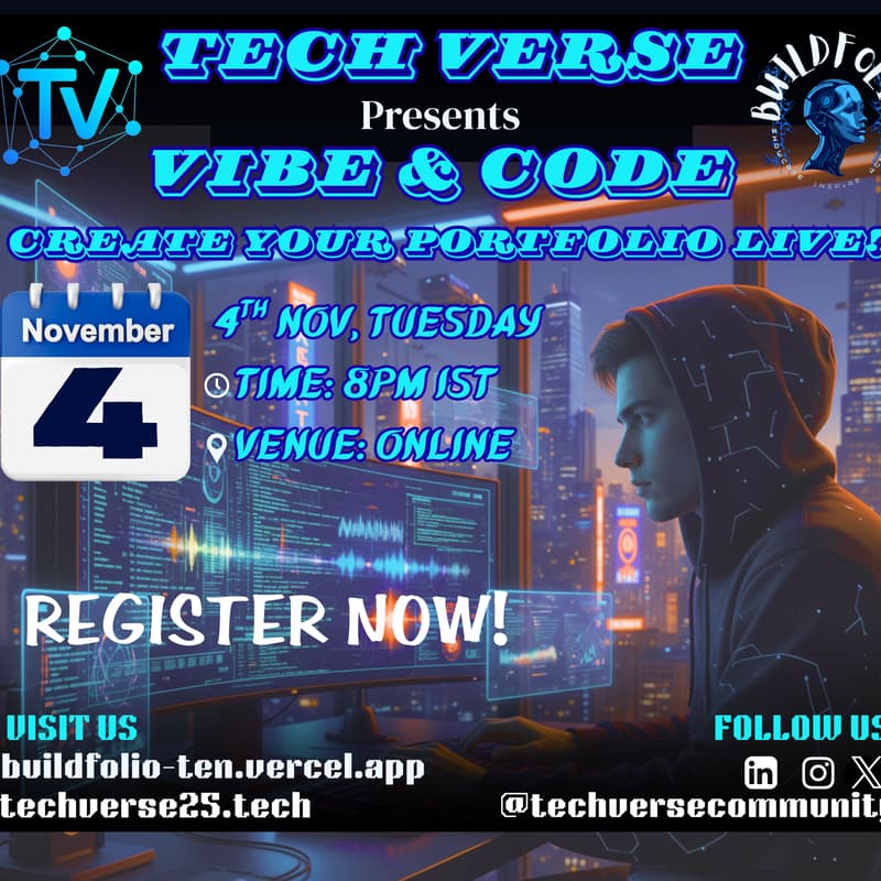 Cover Image for Vibe & Code: Create Your Portfolio Live!