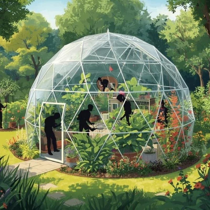 Cover Image for Saturday (Day 1): 🌱Dome garden build🌱 - Sábado (Día 1): Construcción de jardín domo