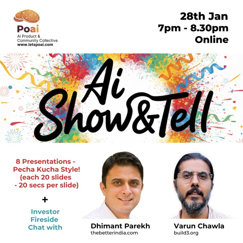 Cover Image for Ai Show & Tell + Investor Chat