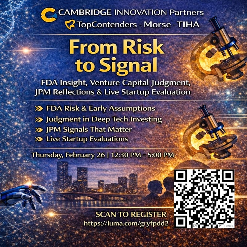 Cover Image for From Risk to Signal: AI, FDA Insight, Venture Capital, JPM Reflections & Live Startup Evaluation