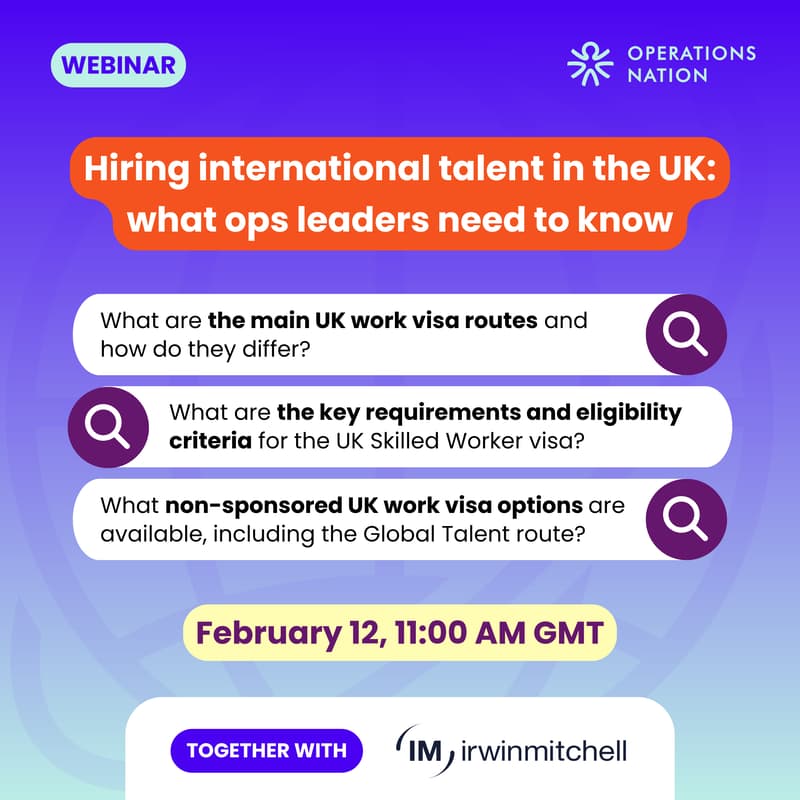 Cover Image for Hiring international talent in the UK: what ops leaders need to know