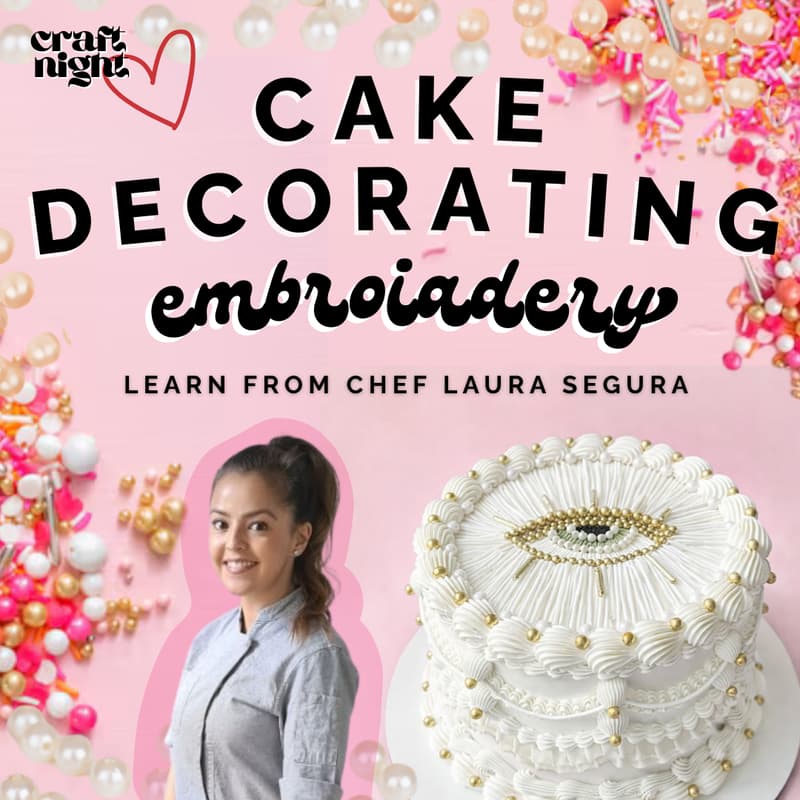 Cover Image for Craft Night | Cake Decorating Embroidery Class!