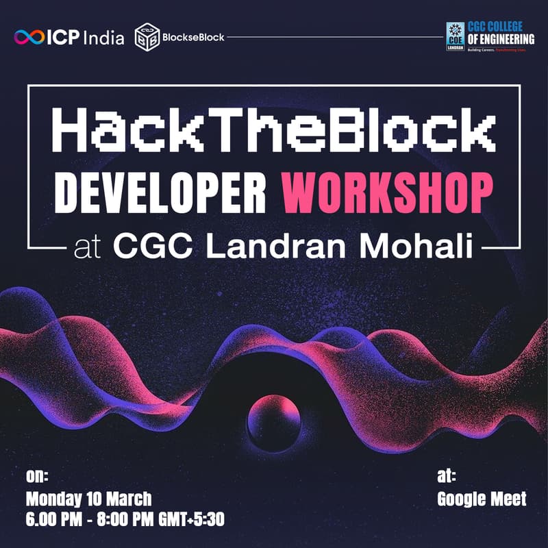 Cover Image for HacktheBlock Developer Workshop at CGC Landran Mohali