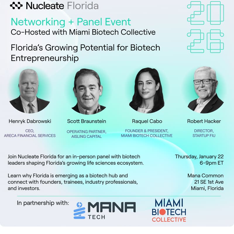 Cover Image for Miami Biotech Collective x Nucleate Florida: Why Florida? The Future of Biotech Entrepreneurship