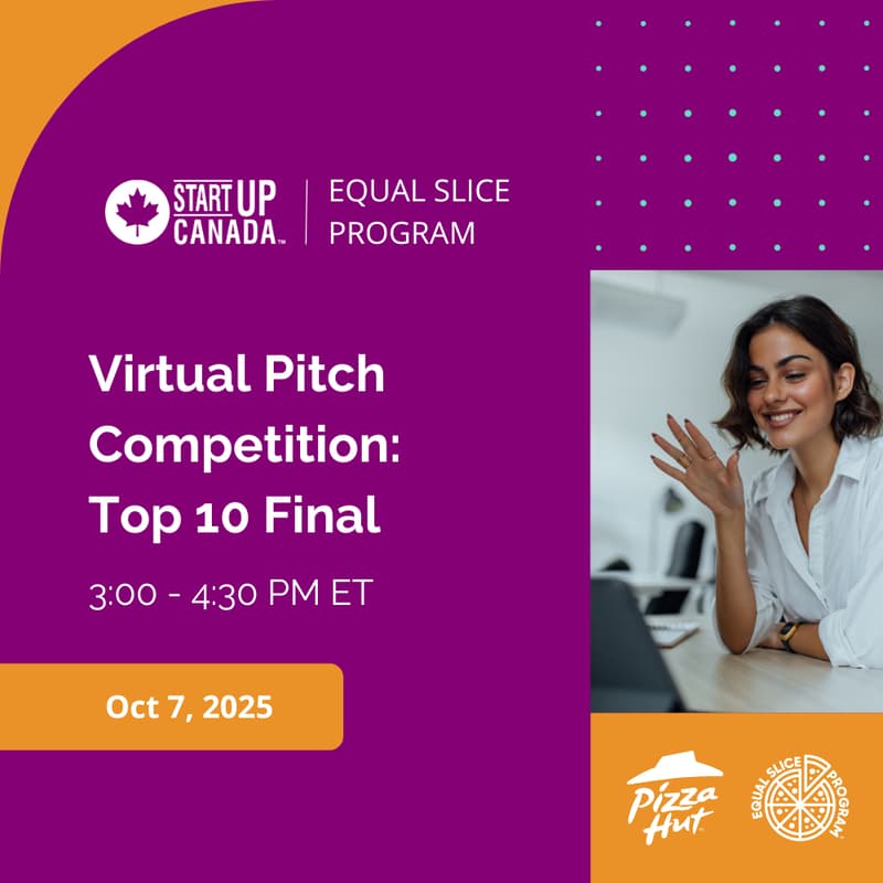 Cover Image for Virtual Pitch Competition Top 10 | Startup Canada Equal Slice