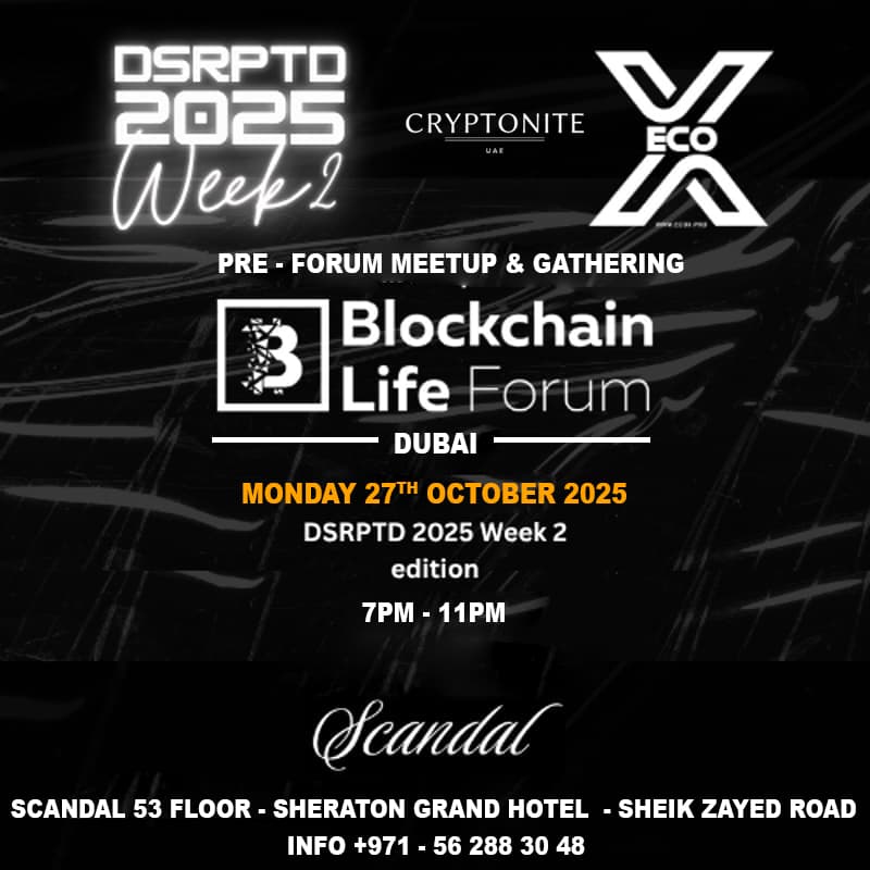 Cover Image for EcoX DSRPTD 2025 Week 2 - Blockchain Life 2025 Pre-Forum Meetup & Gathering