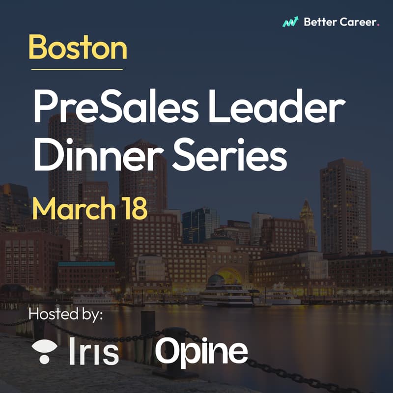 Cover Image for PreSales Leader Dinner Series [Boston]