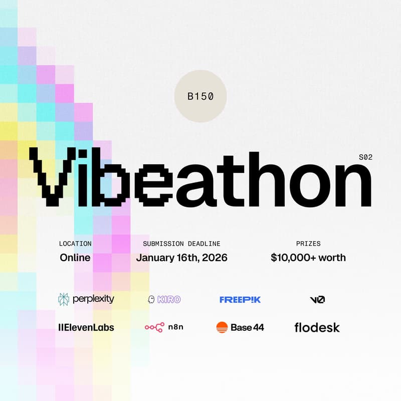 Cover Image for Vibeathon Season 02 — by B150